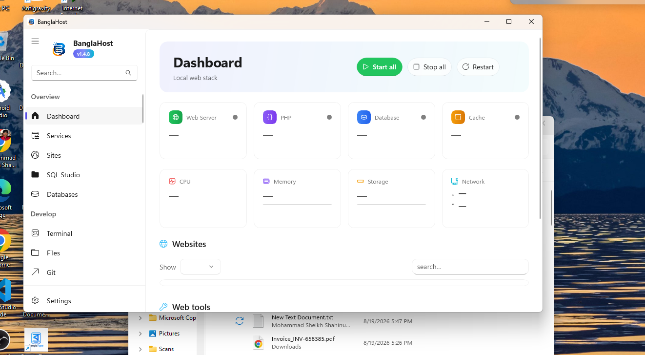 BanglaHost Dashboard Main